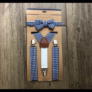 NWT Bow tie and suspenders set